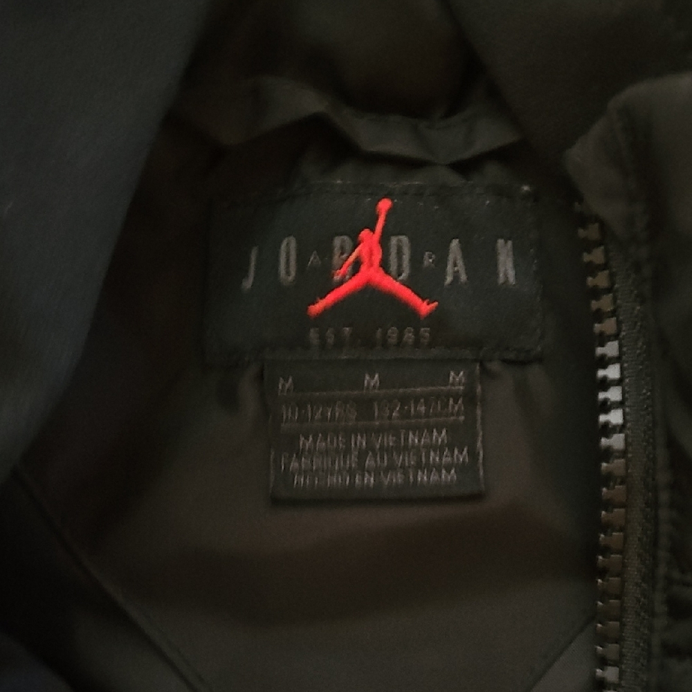 Jordan Black Puffer Jacket with Hood And Zip Up Sweatshirt. (2items) - Picture 3 of 5